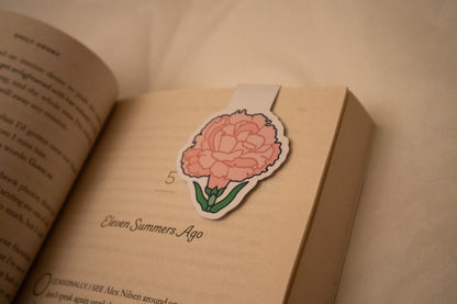 January Birth Flower Magnetic Bookmark - Carnation Design - Perfect for Books, Planners & Gifting