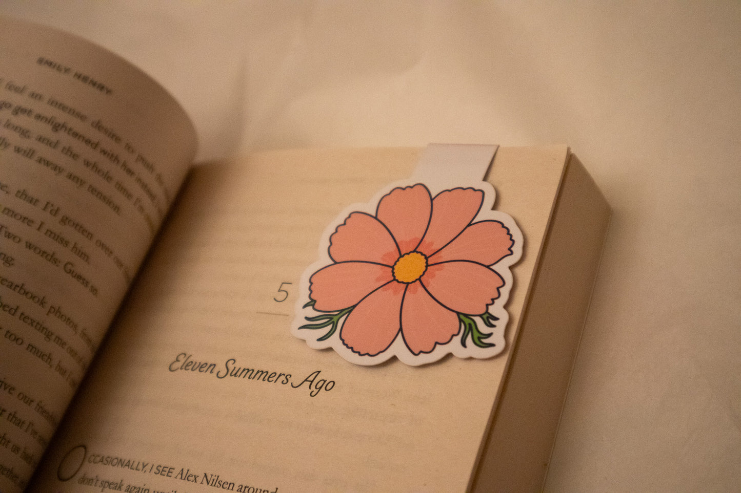 October Birth Flower Magnetic Bookmark - Cosmo Design - Unique Floral Bookmark